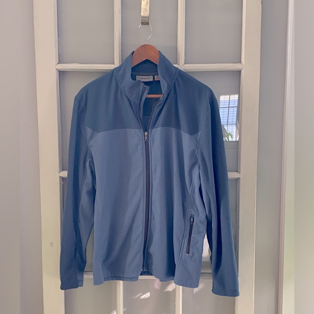 MENS Free Country Blue Color Block Zip Up